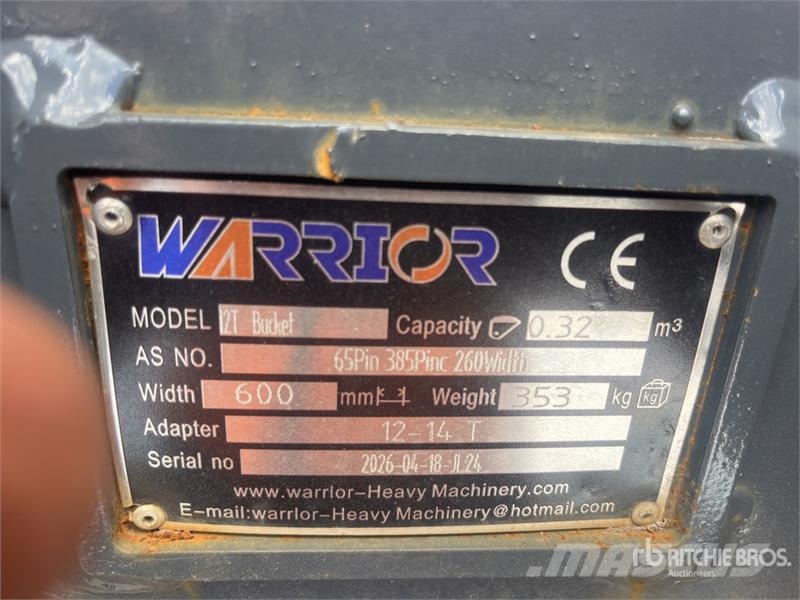 Warrior 500 mm Q/C Digging Excavator Bucket - Fits 12 - 14 دلاء