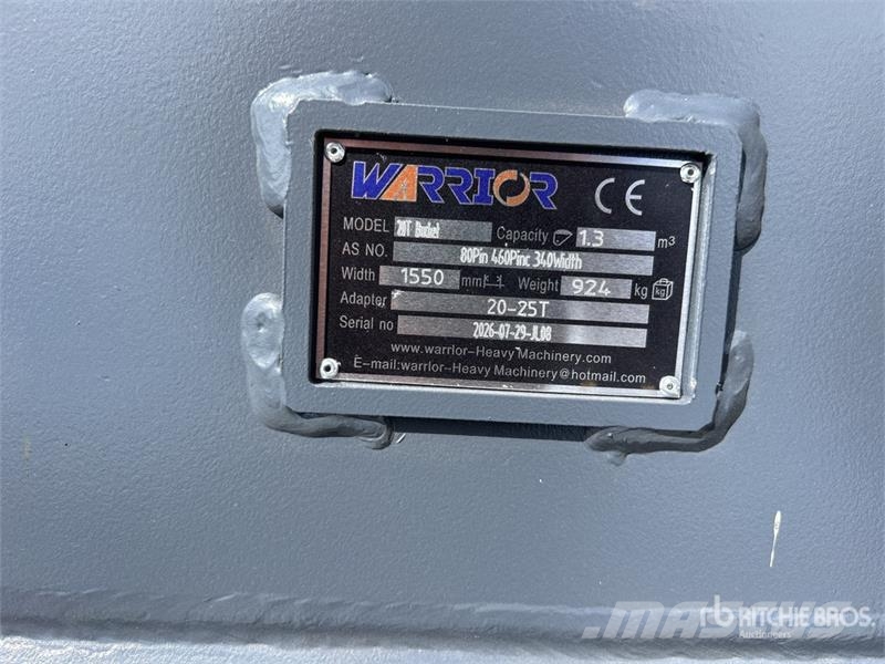 Warrior WBMC20-1500 1550 mm Q/C Cleanup Excavator Bucket - دلاء