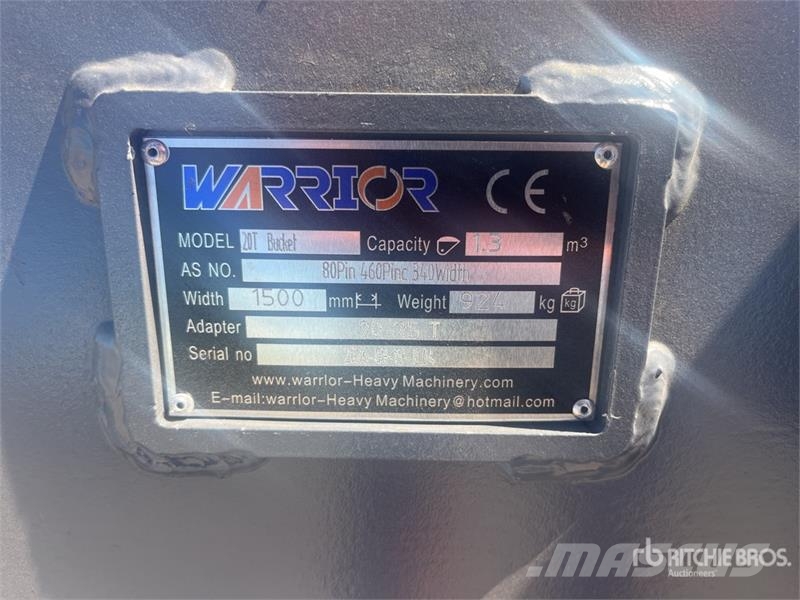 Warrior WBMC20-1500 59 in Cleanup Excavator Bucket - Fits Кофи