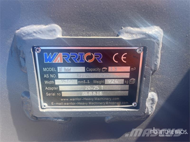 Warrior WBMC20-1500 59 in Cleanup Excavator Bucket - Fits Kašike / Korpe