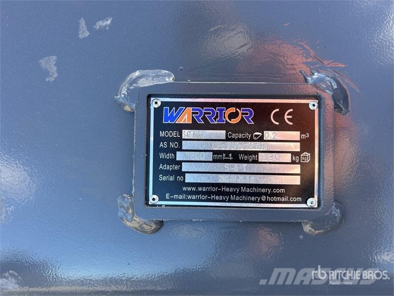 Warrior WBMC5-1200 1200 mm Q/C Cleanup Excavator Bucket - Buckets