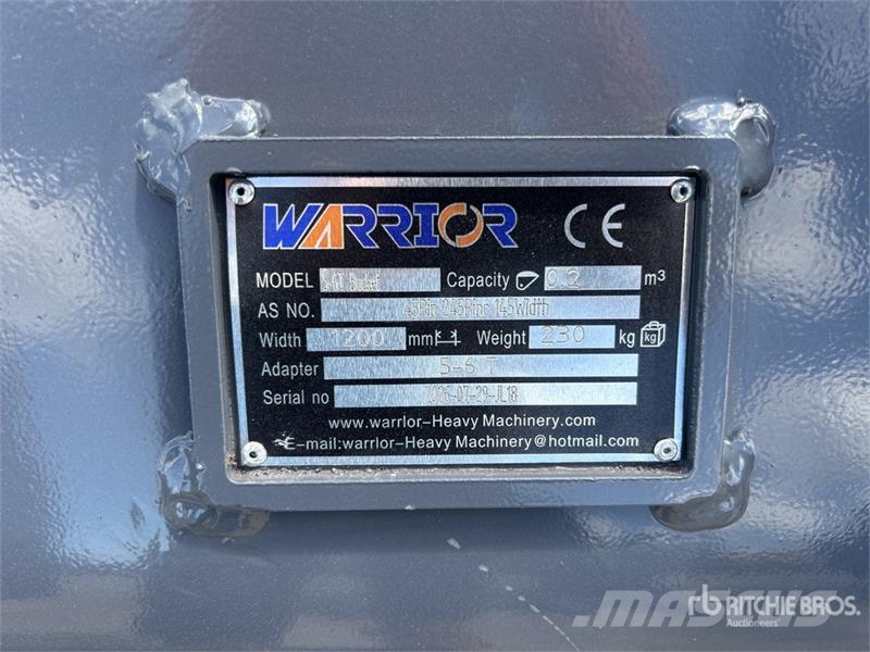 Warrior WBMC5-1200 1200 mm Q/C Cleanup Excavator Bucket -  دلاء