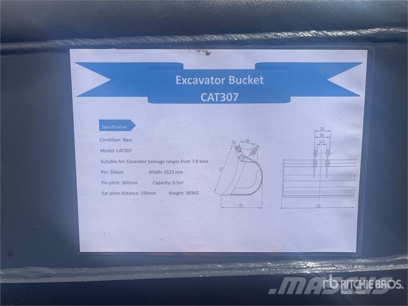 Warrior WBMCC7-1500 59 in Cleanup Excavator Bucket - Fits Ковші