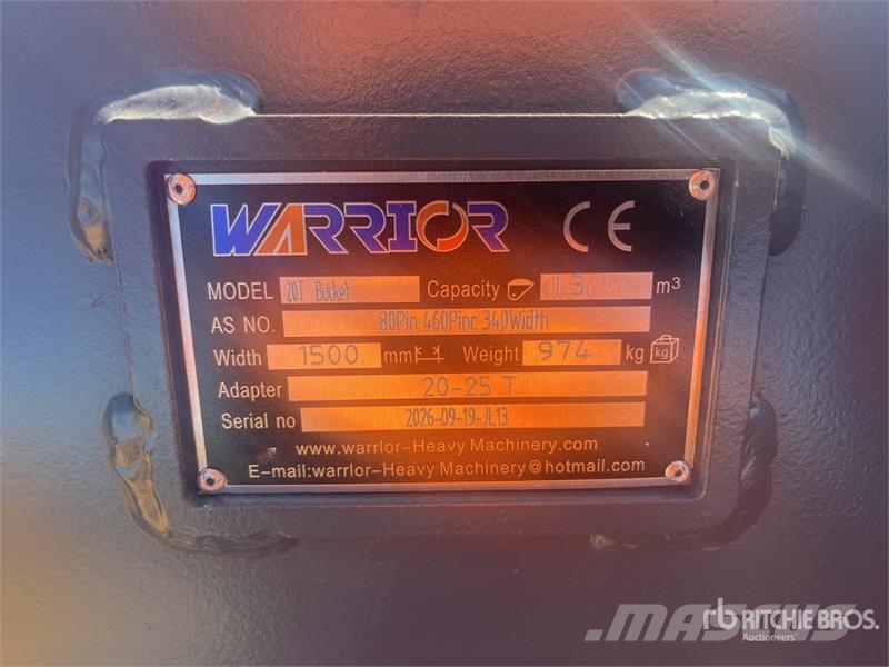 Warrior WBMCR20-1500 59 in Q/C Digging Excavator Bucket - Ковші