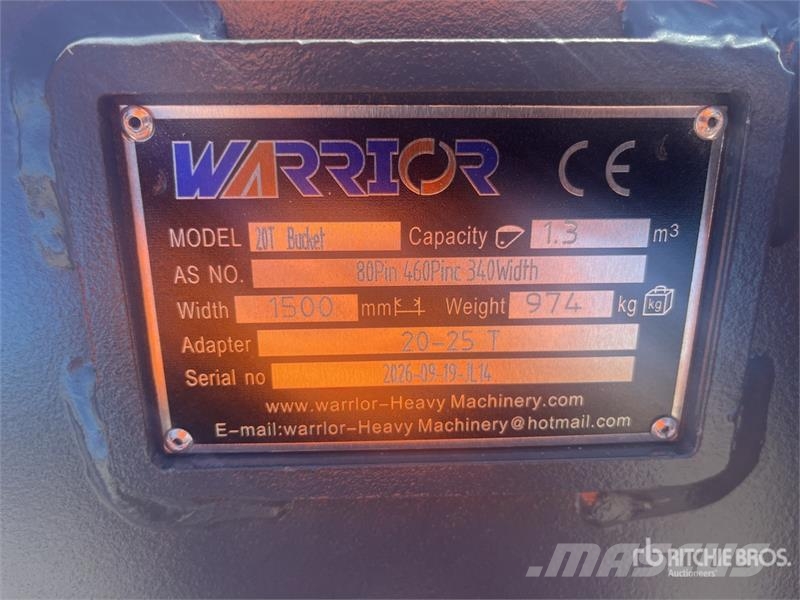 Warrior WBMCR20-1500 59 in Q/C Digging Excavator Bucket - Ковші