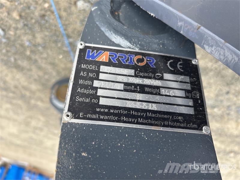 Warrior WBR08-1200 47 in Q/C Excavator Rake - Fits 8 ton ( Zgrabiarki i przetrząsacze