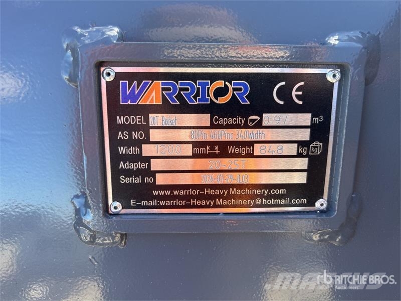 Warrior WBR20-1200 1200 mm Q/C Digging Excavator Bucket -  Buckets