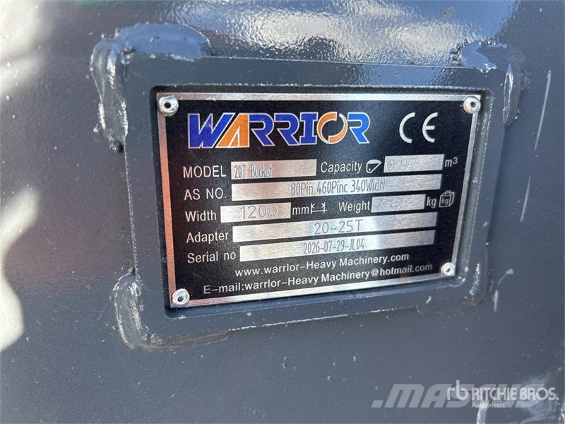 Warrior WBR20-1200 1200 mm Q/C Digging Excavator Bucket -  Buckets