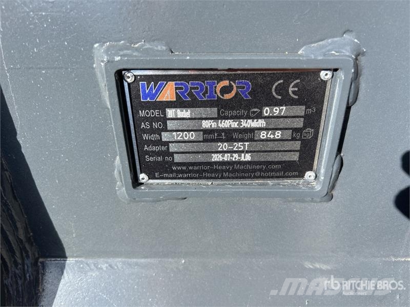 Warrior WBR20-1200 1200 mm Q/C Digging Excavator Bucket - Buckets