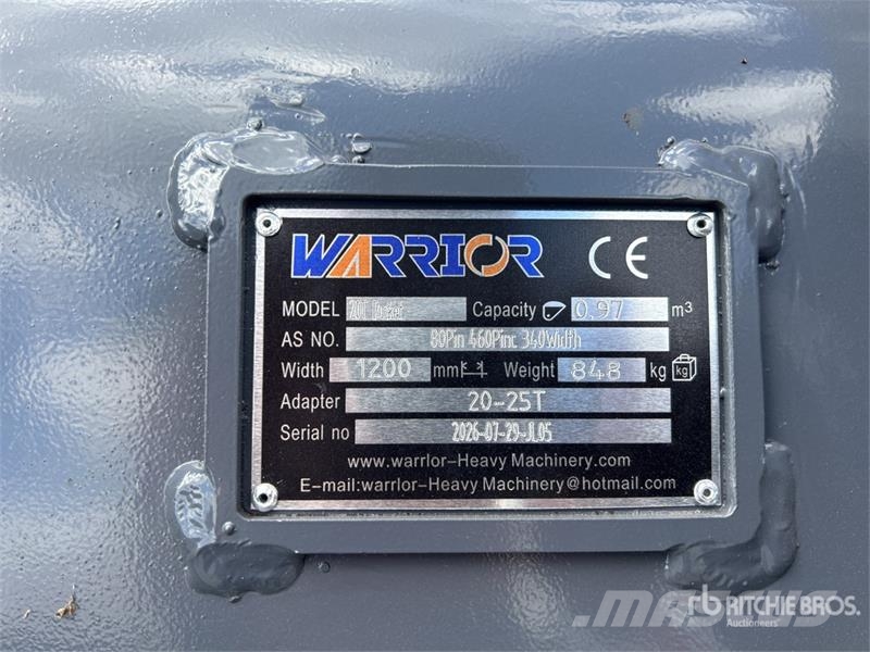 Warrior WBR20-1200 1200 mm Q/C Digging Excavator Bucket (U Buckets