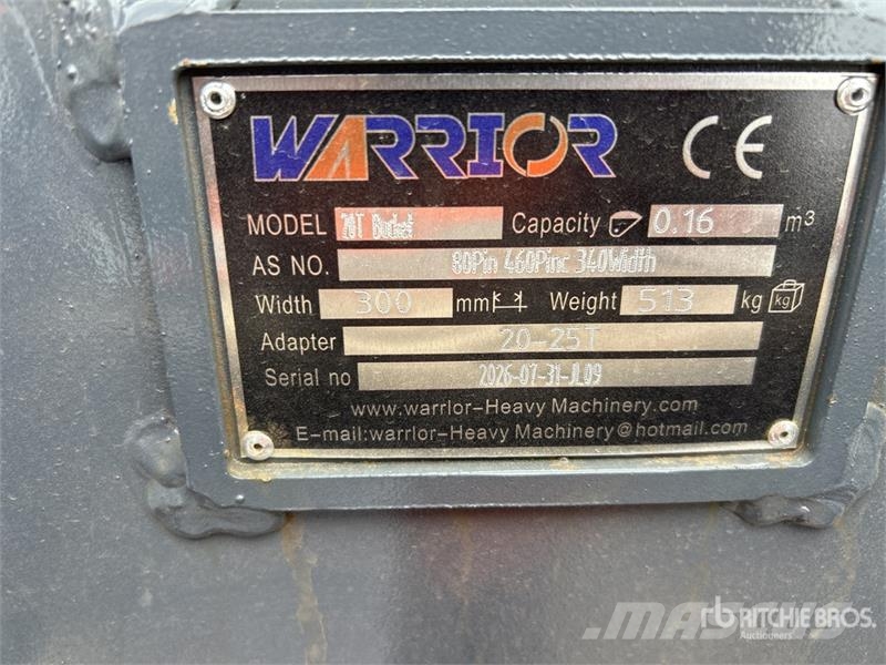 Warrior WBR20-300 12 in Q/C Digging Excavator Bucket - Fit Kanalak