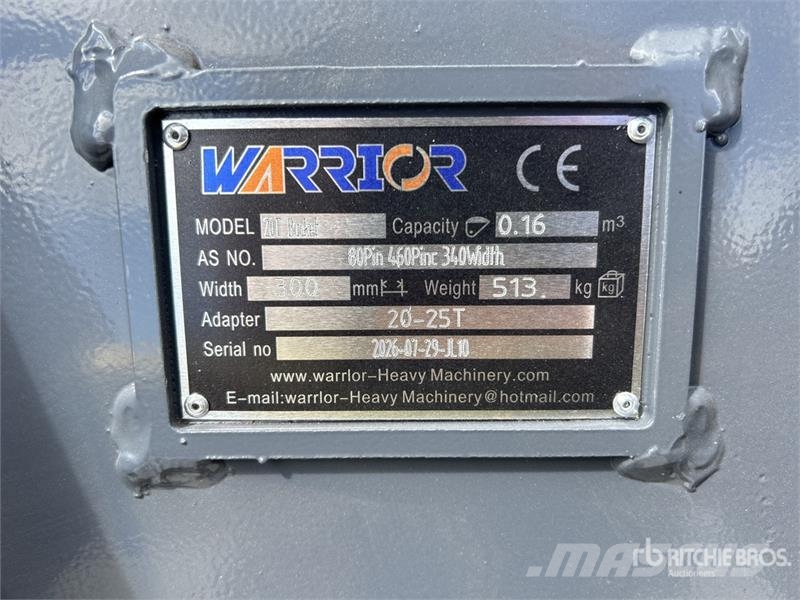 Warrior WBR20-300 300 mm Q/C Digging Excavator Bucket - Fi Buckets