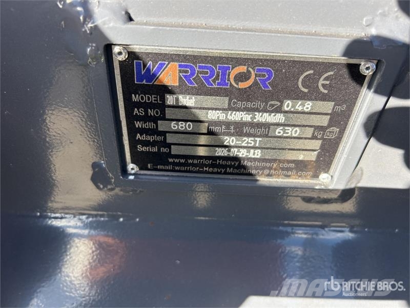 Warrior WBR20-680 680 mm Q/C Digging Excavator Bucket - Fi Buckets