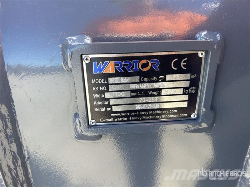 Warrior WBS20-1100 1100 mm Q/C Skeleton Excavator Bucket - Buckets