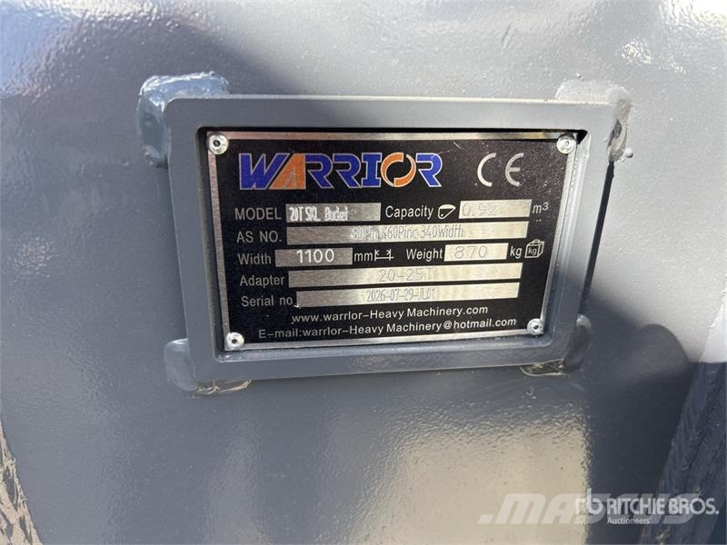 Warrior WBS20-1100 1100 mm Q/C Skeleton Excavator Bucket - Buckets