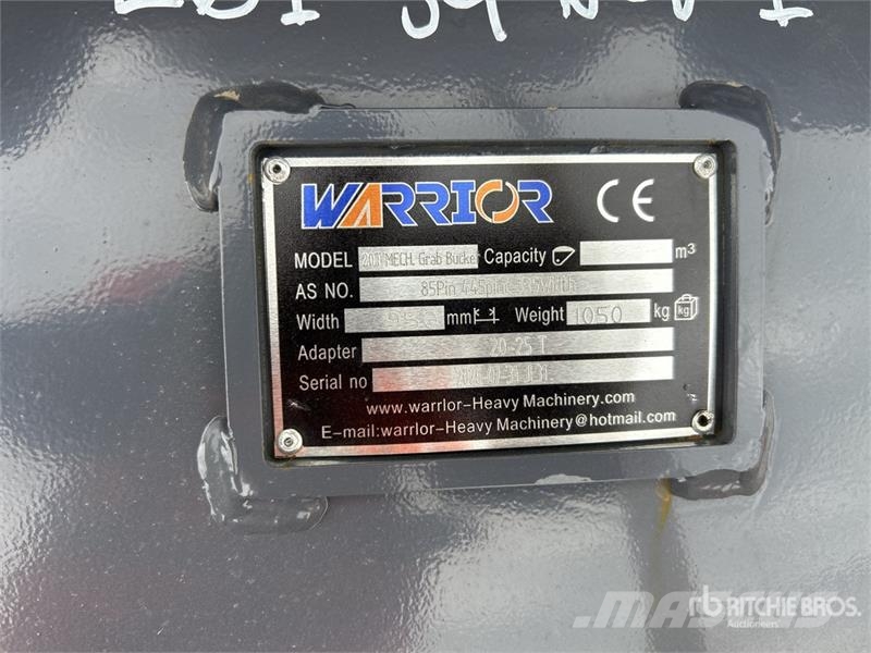 Warrior WGMA20-025 Excavator Grapple - Fits 20 - 25 ton (U 抓斗