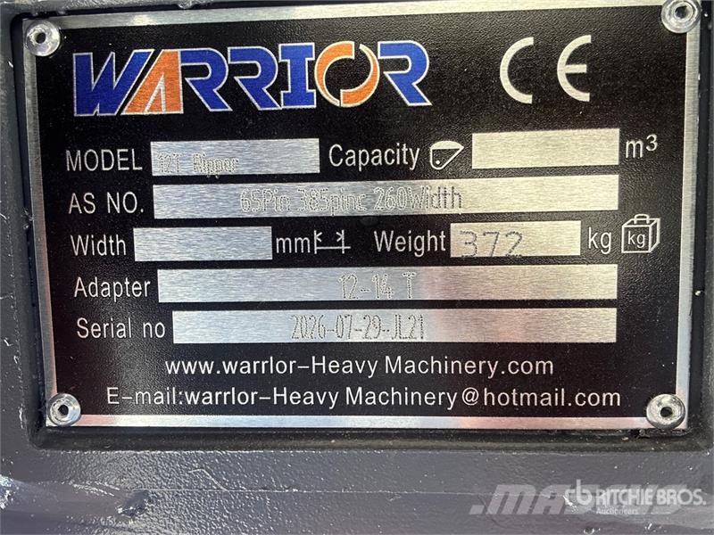 Warrior WR12-014 Q/C Excavator Ripper - Fits 12 Ton (Unuse Scarifiers