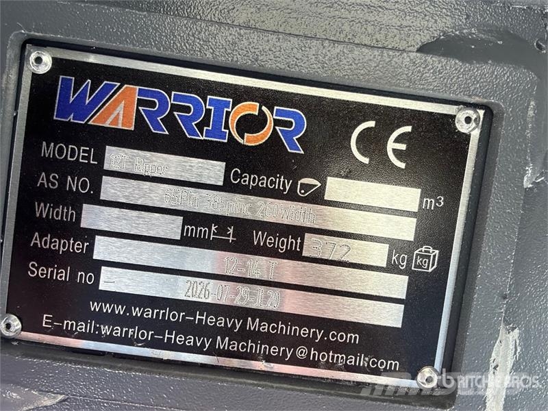 Warrior WR12-014 Q/C Excavator Ripper - Fits 12 Ton (Unuse Scarifiers