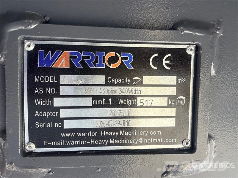Warrior WR20-025 Q/C Excavator Ripper - Fits 20 Ton (Unuse Scarifiers