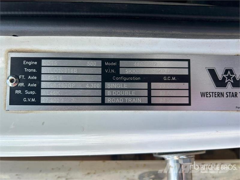 Western Star 4800FX 6x4 T/A Day Cab Truck Tractor Traktorske jedinice