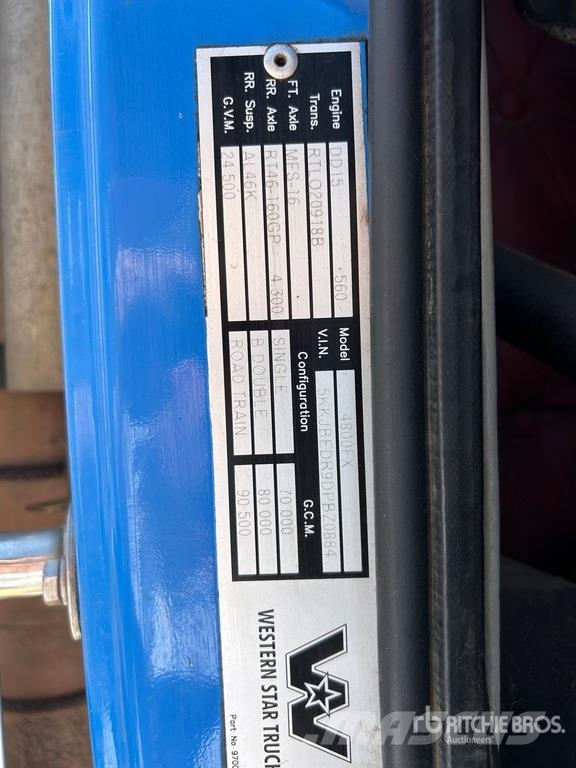 Western Star 4800FX 6x4 T/A Dump Truck Lastbiler med tip