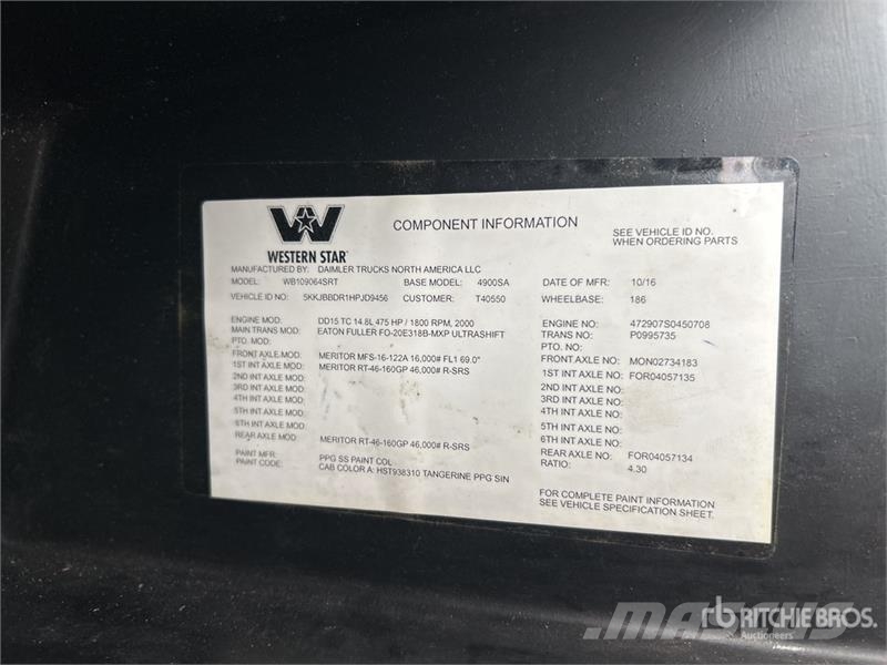 Western Star 5864SS 6x4 T/A Sleeper Truck Tractor Cavalos mecânicos