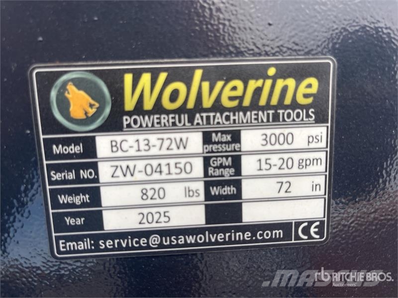 Wolverine BC-13-72W 1800 mm Skid Steer Brush Cutte Kosilice sa postoljem za vuču