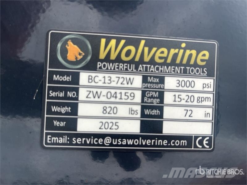  Wolverine BC-13-72W 1850 mm Skid Steer Mower (Unus Mowers