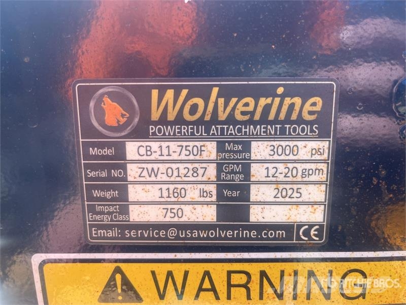 Wolverine CB-11-750F 1150 mm Skid Steer Breaker Hammers / Breakers