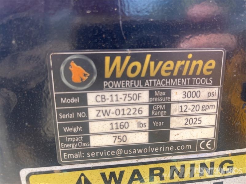 Wolverine CB11750F 1150 mm Skid Steer Breaker (Unu Hammers / Breakers