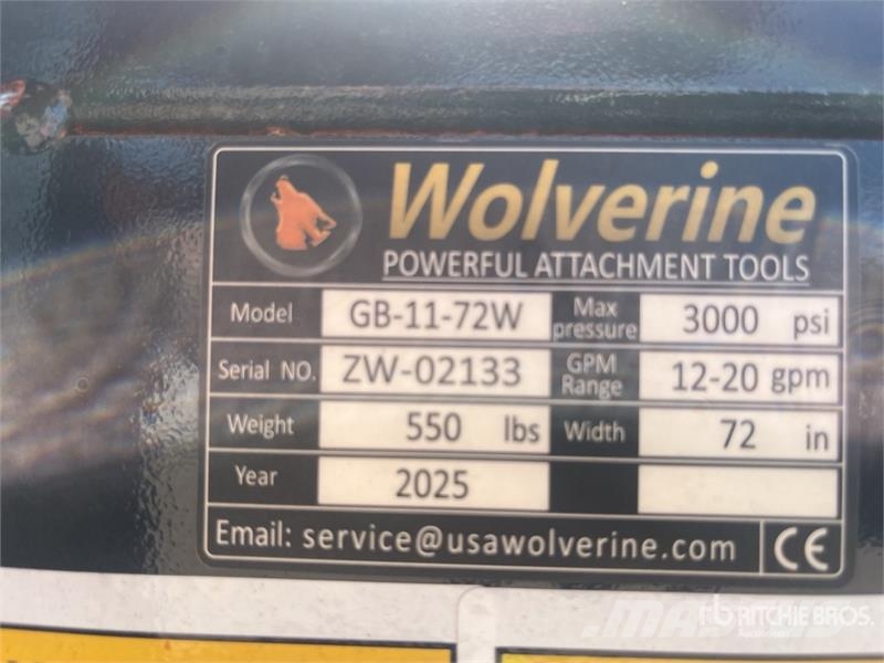  Wolverine GB-11-72W 1180 mm Log Skid Steer Grapple Grapples