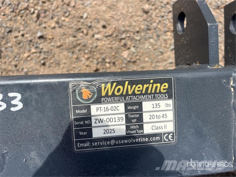  Wolverine PT1602C 1100 mm Skid Steer 3-Point Adapt Other components