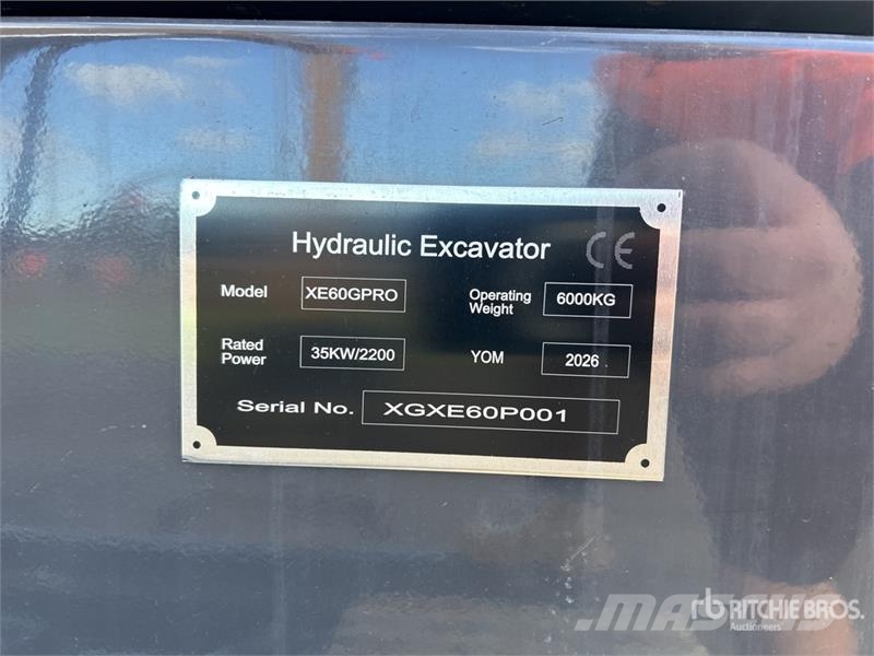 XCMG XE60GPRO Mini Excavator (Unused) Minibagger < 7t
