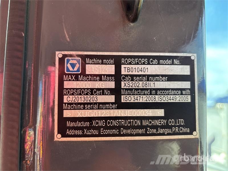 XCMG XS123 Smooth Drum Compactor Valjci sa jednim bubnjem