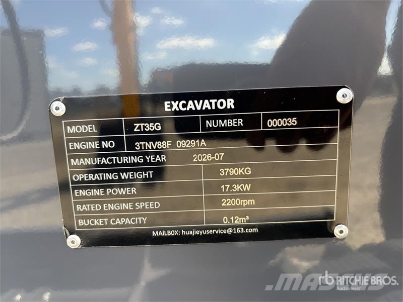 ZT 35G Yanmar engine Mini Excavator (Unused) Minikaivukoneet < 7t