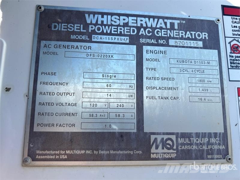  14 kW Mobile Generator Set Dīzeļģeneratori