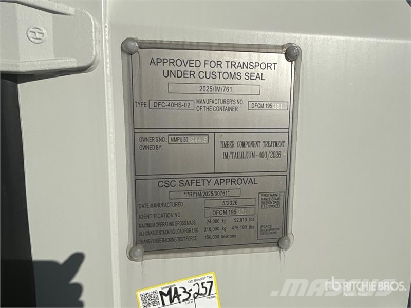 40 ft High Cube Multi-Door Storage Container Soojakud