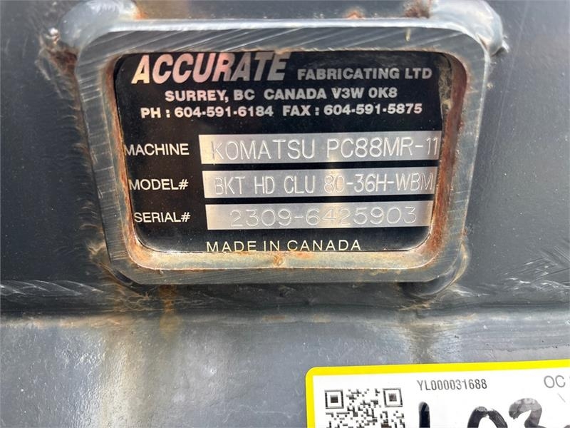 Accurate Fabricating 32 in Q/C Cleanup Excavator Bucket Kašike / Korpe