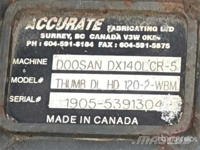 Accurate Fabricating 52 in Hydraulic Excavator Thumb Ковши