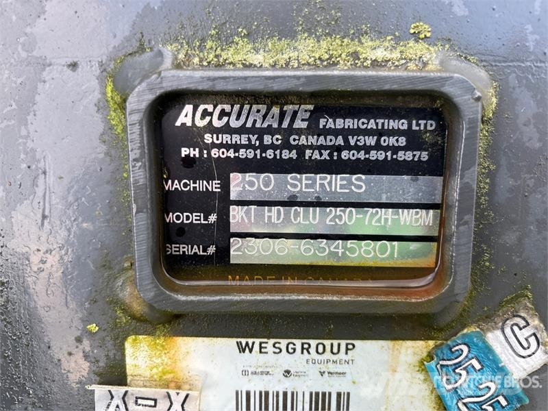 Accurate Fabricating 68 in Cleanup Excavator Bucket Žlice