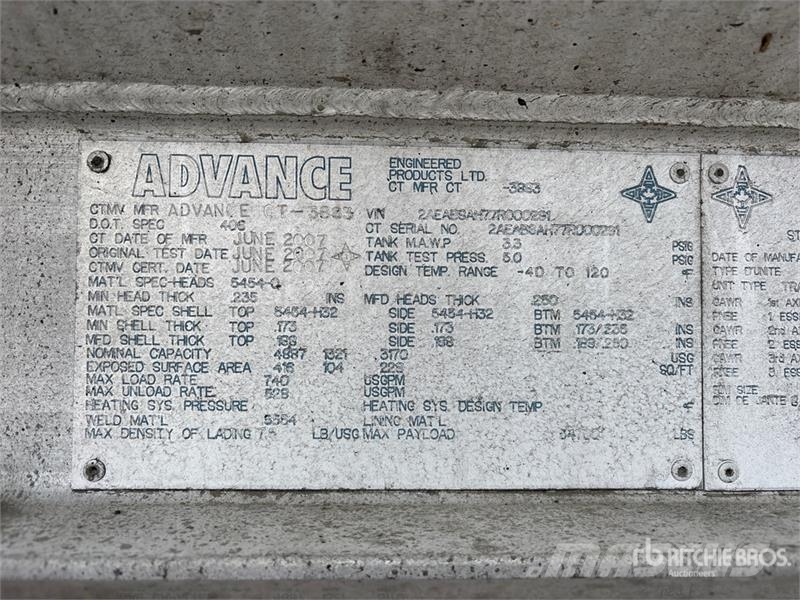 Advance 35500 L Tri/A Super B-Train Lead Tanker Trailer Prikolice za cisterne