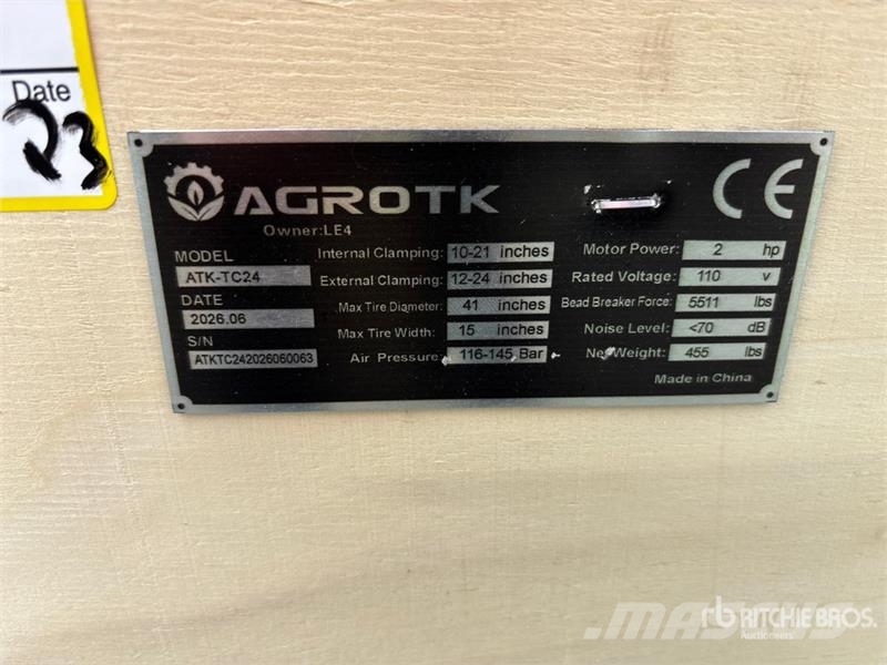 AGT ATK-TC24 Tire Changer (Unused) Other