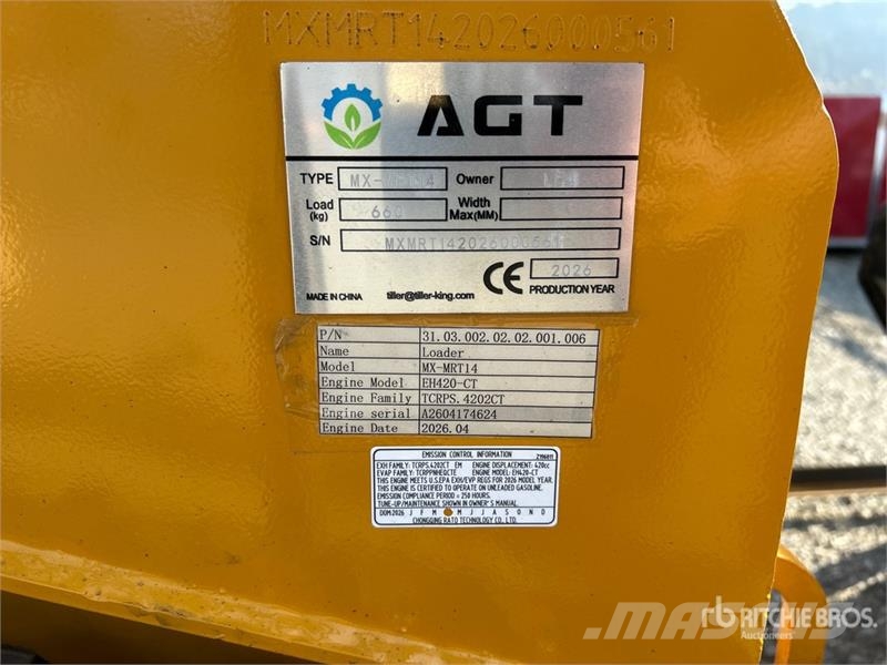 AGT MX-MRT14 Mini Compact Track Loader (Unused) 滑移轉向裝載機