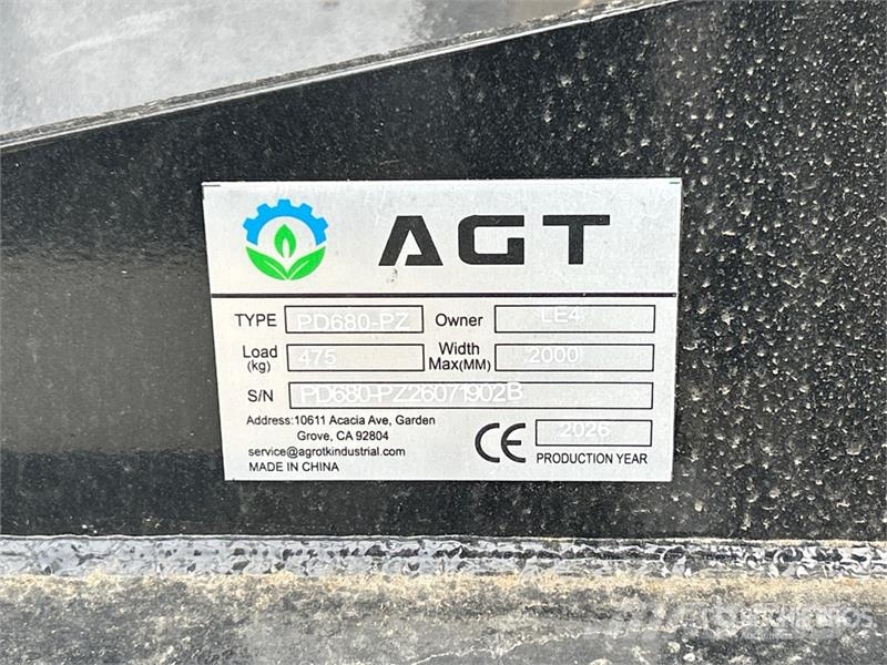 AGT PD680-PZ Skid Steer Post Driver (Unused) Fencing equipment