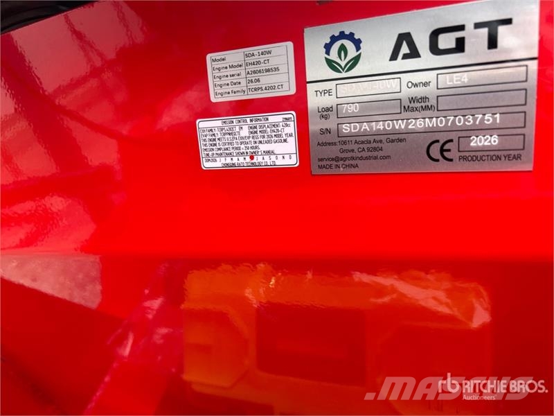 AGT SDA-140W Mini Wheel Loader (Unused) Pás carregadoras de rodas