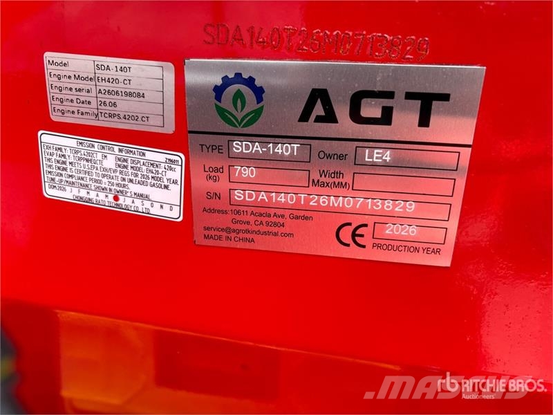 AGT SDA140T Mini Compact Track Loader (Unused) Skid steer loaders