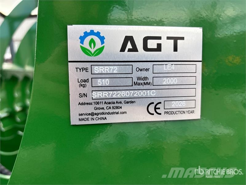 AGT SRR72 72 in Root Skid Steer Grapple (Unused) Drapáky