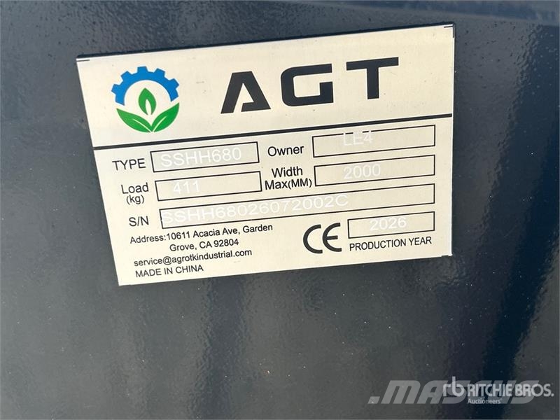 AGT SSHH680 Skid Steer Breaker (Unused) Плуги