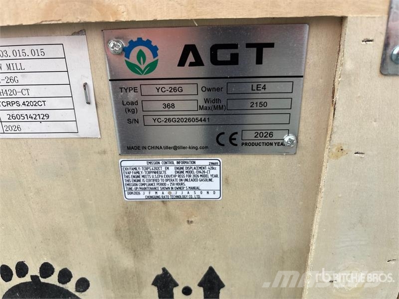 AGT YC-26G Portable Sawmill (Unused) Гатери