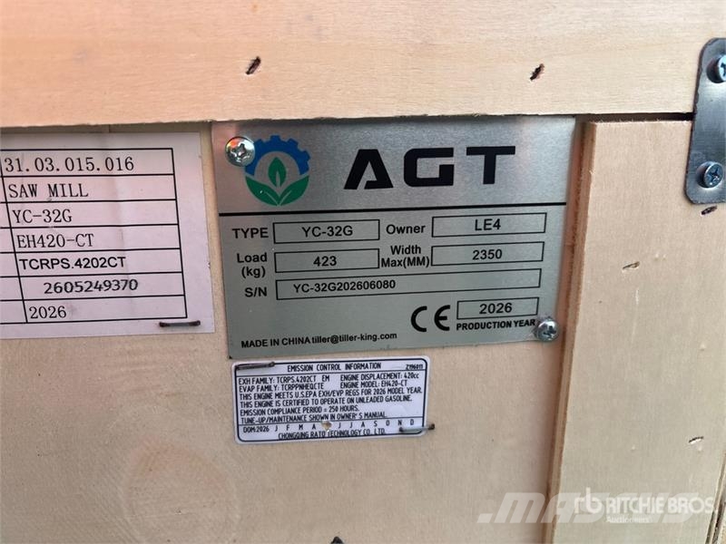 AGT YC32-G Portable Sawmill (Unused) Pilane